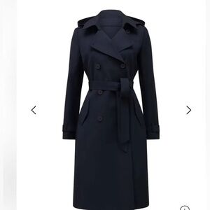 EVER NEW Maggie Water Resistant Hooded Trench in True Navy BNWT